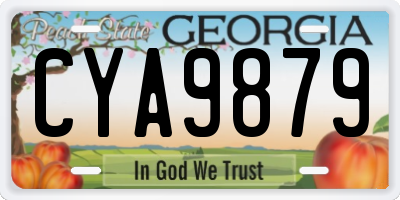 GA license plate CYA9879