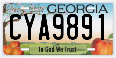GA license plate CYA9891
