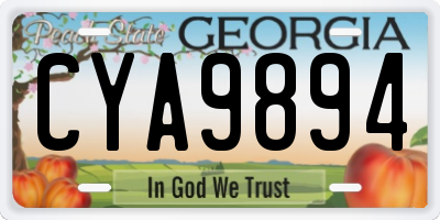 GA license plate CYA9894