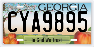 GA license plate CYA9895