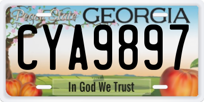 GA license plate CYA9897