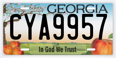 GA license plate CYA9957