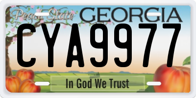 GA license plate CYA9977