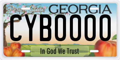 GA license plate CYB0000