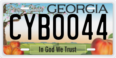 GA license plate CYB0044
