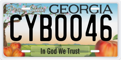 GA license plate CYB0046