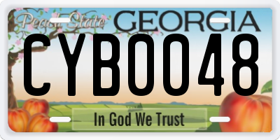 GA license plate CYB0048