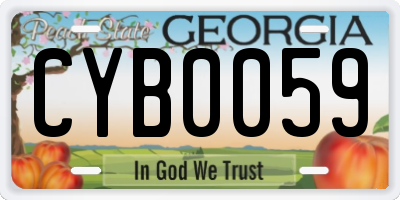 GA license plate CYB0059