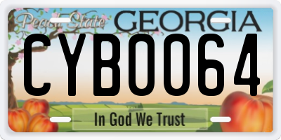 GA license plate CYB0064