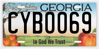 GA license plate CYB0069