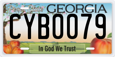GA license plate CYB0079