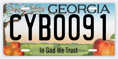 GA license plate CYB0091
