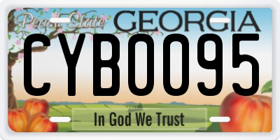 GA license plate CYB0095