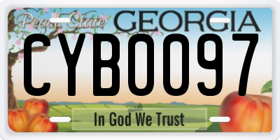 GA license plate CYB0097