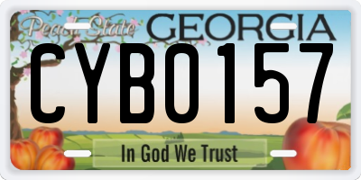 GA license plate CYB0157