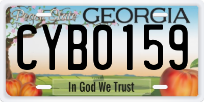 GA license plate CYB0159