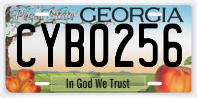 GA license plate CYB0256
