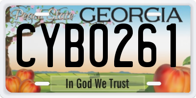 GA license plate CYB0261