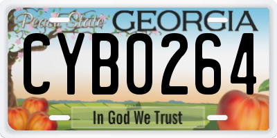 GA license plate CYB0264