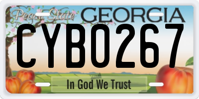 GA license plate CYB0267