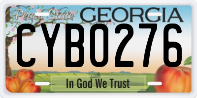 GA license plate CYB0276