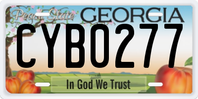 GA license plate CYB0277