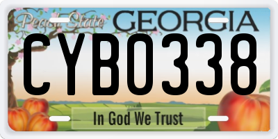 GA license plate CYB0338