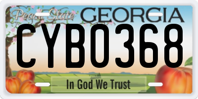 GA license plate CYB0368