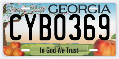 GA license plate CYB0369