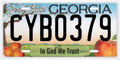 GA license plate CYB0379
