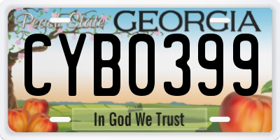 GA license plate CYB0399