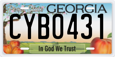 GA license plate CYB0431