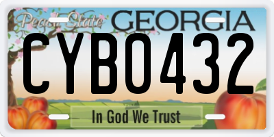 GA license plate CYB0432