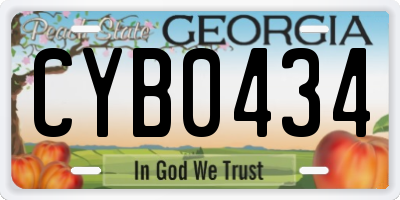 GA license plate CYB0434
