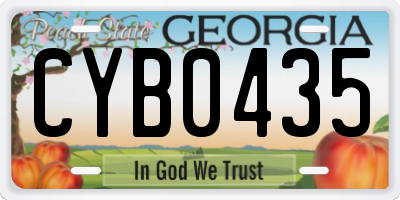 GA license plate CYB0435