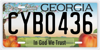 GA license plate CYB0436