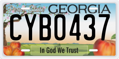 GA license plate CYB0437