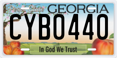 GA license plate CYB0440