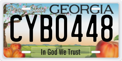 GA license plate CYB0448