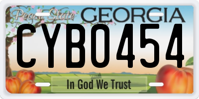 GA license plate CYB0454