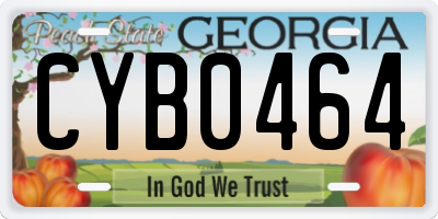 GA license plate CYB0464