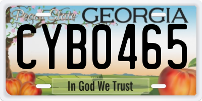 GA license plate CYB0465