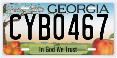 GA license plate CYB0467
