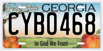 GA license plate CYB0468