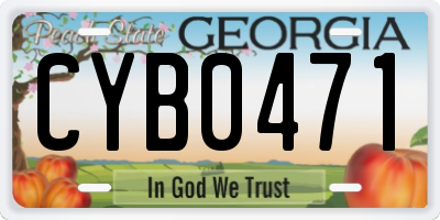 GA license plate CYB0471