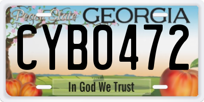 GA license plate CYB0472