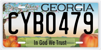 GA license plate CYB0479
