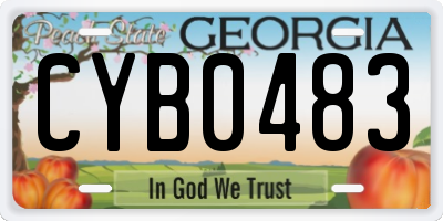 GA license plate CYB0483
