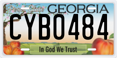 GA license plate CYB0484