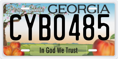 GA license plate CYB0485
